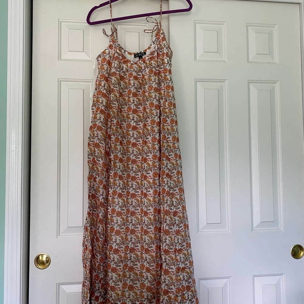 JCrew floaty tie-shoulder maxi dress